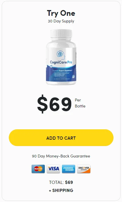 CogniCare Pro 1 bottle – 30 day supply $69