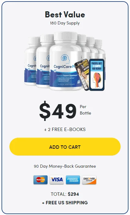 CogniCare Pro 6 bottles – 180 day supply $294